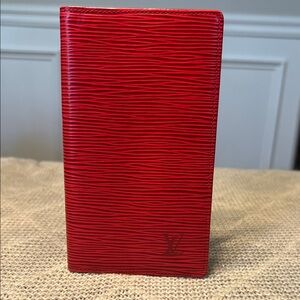 Louis Vuitton Scarlet Epi Leather Card Holder